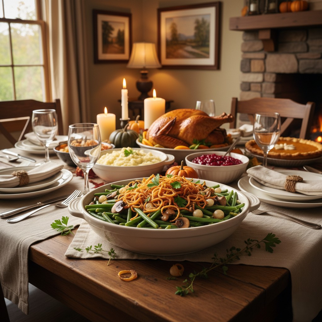 Healthy green bean casserole